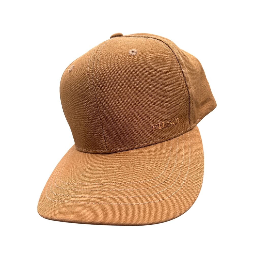 Filson NWOT Dry Tin Logger Cap Whiskey tan trucker adjustable strap back